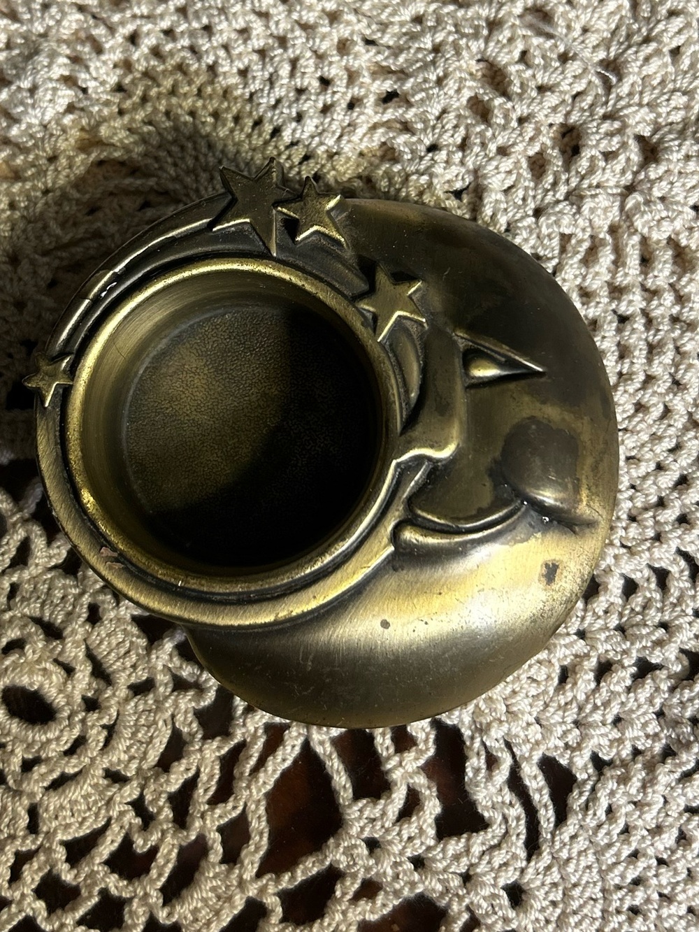 Metal Moon & Stars Votive Holder